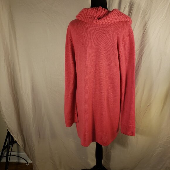 H&M Basic Pink Cowl Neck Sweater Tunic - L - Picture 3 of 5